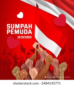 Selamat Hari Sumpah pemuda. Translation: Happy Indonesian Youth Pledge Celebration