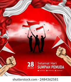 Selamat Hari Sumpah pemuda. Translation: Happy Indonesian Youth Pledge Celebration