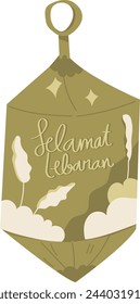 Selamat lebaran greeting card with lattern. template for wallpaper design. Poster, social media banner. islamic vector iillustrations.