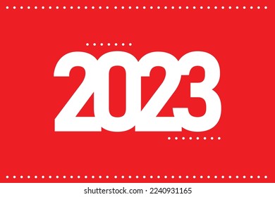 selamat tahun baru 2023, tahun depan adalah 2023 di latar merah
