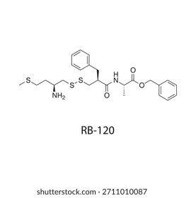 Selank Peptide Structure Diagram skeletal formula on white background. Simple chemical illustration.