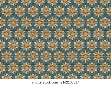 Selcuklu Mosaics, Anatolian architecture, Islamic Figure, abstract vector pattern