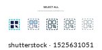 select all icon in different style vector illustration. two colored and black select all vector icons designed in filled, outline, line and stroke style can be used for web, mobile, ui