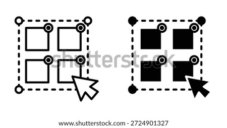 Select all icon graphic design. Vector icon illustrations