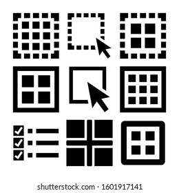 select all icon isolated sign symbol vector illustration - Collection of high quality black style vector icons
