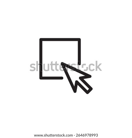 select all icon isolated sign symbol vector, flat black linear illustration for web and app..eps