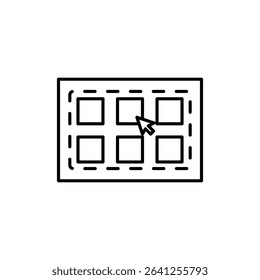 Select all icon outline set sign