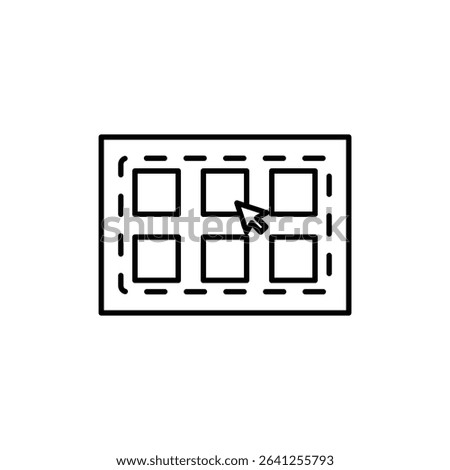Select all icon outline set sign