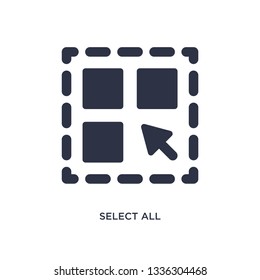 select all isolated icon. Simple element illustration from geometry concept. select all editable logo symbol design on white background. Can be use for web and mobile.