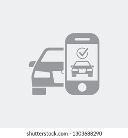 Select car online on smartphone
