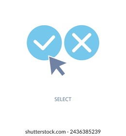 select concept line icon. Simple element illustration. select concept outline symbol design.