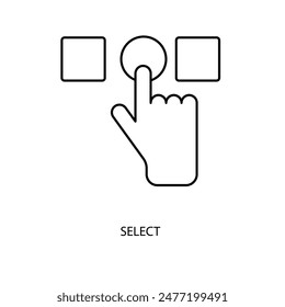 select concept line icon. Simple element illustration. select concept outline symbol design.
