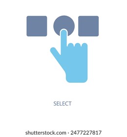 select concept line icon. Simple element illustration. select concept outline symbol design.