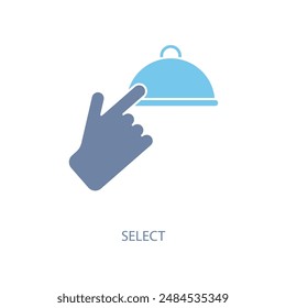 select concept line icon. Simple element illustration. select concept outline symbol design.