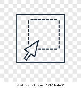 Select concept vector linear icon isolated on transparent background, Select concept transparency concept in outline style