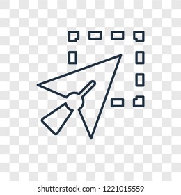 Select concept vector linear icon isolated on transparent background, Select concept transparency concept in outline style