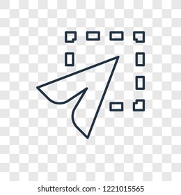 Select concept vector linear icon isolated on transparent background, Select concept transparency concept in outline style