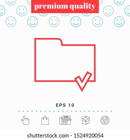 Select document sign - folder icon with a check mark
