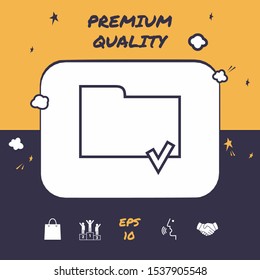 Select document sign - folder icon with a check mark