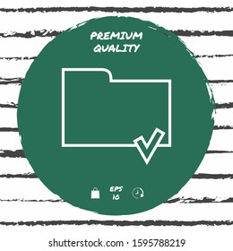 Select document sign - folder icon with a check mark