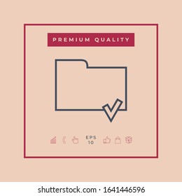 Select document sign - folder icon with a check mark