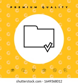Select document sign - folder icon with a check mark