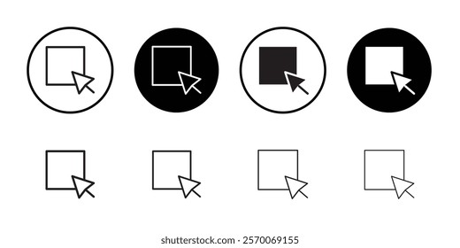 select element icon Outline vector for web ui