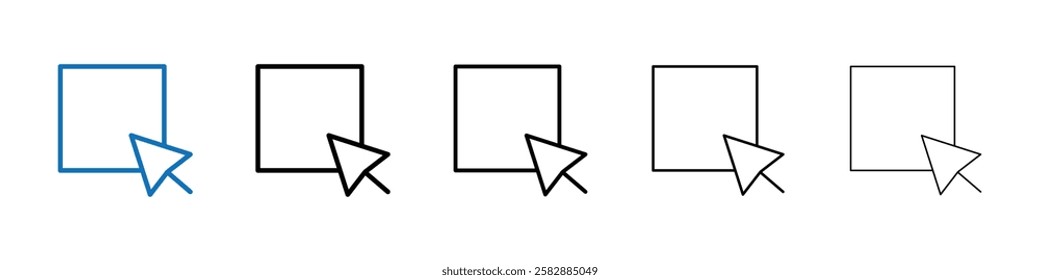 select element icon Outline vector logo for web ui