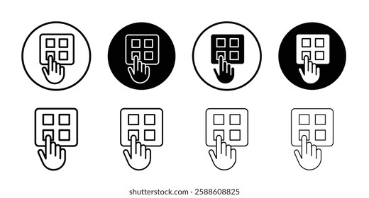 select element icon Simple outline vector logo