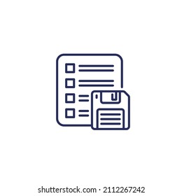 select files for backup line icon