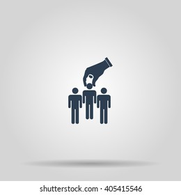 Select of good man icon, vector illustration. Flat design style