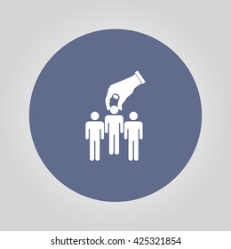 Select of good man icon, vector illustration. Flat design style