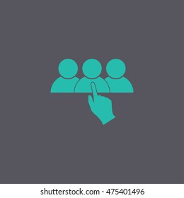 Select of good man icon, vector illustration. Flat design style
