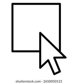 select icon flat thin outline art logo