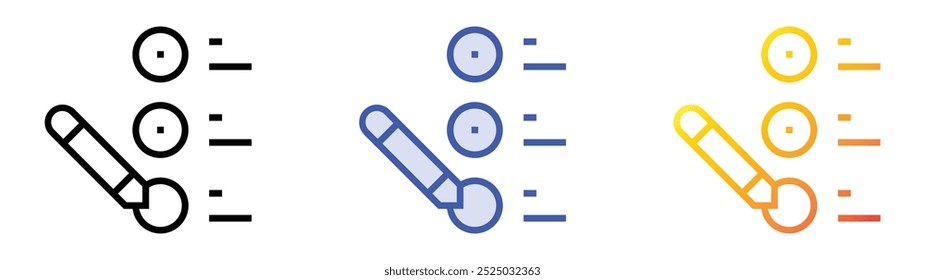 select icon. Linear, Blue Fill and Gradient Style Design Isolated On White Background