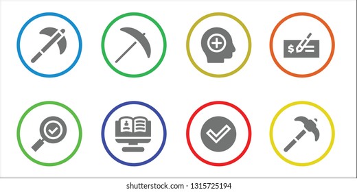select icon set. 8 filled select icons.  Collection Of - Pick, Check mark, Recruitment, Positive, Check