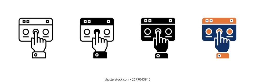 Selecionar coleção de vários estilos de folha de ícone