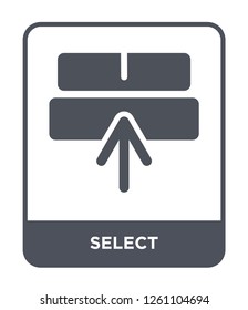 select icon vector on white background, select trendy filled icons from Cursor collection, select simple element illustration