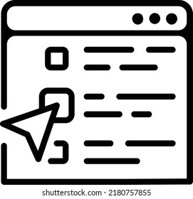 Seleccionar icono de búsqueda de página web de elementos