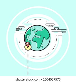 Select a location on the globe