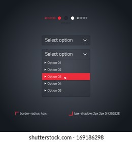 Dropdown Menu Design Hd Stock Images Shutterstock