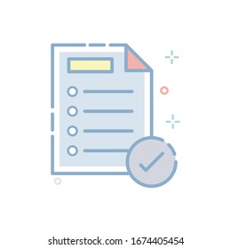 Select Product List Vector illustration. Filled Outline Color Icon.