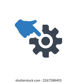 Seleccione el icono de opción de configuración. Ilustración aislada en fondo blanco