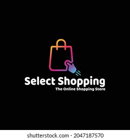 select shopping logo, Online Shop logo designs template, shopping logo symbol icon, Logo template icon