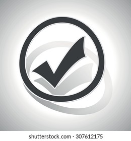 Select sign sticker, curved, with outlining and shadow
