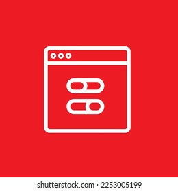 Seleccione el icono de la línea de la ventana del conmutador. Plantilla de recursos gráficos, ilustración vectorial.