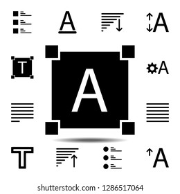 Select text icon. Simple glyph, flat vector of Text editor set icons for UI and UX, website or mobile application