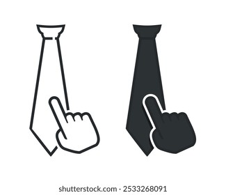 Selecione o ícone de empate. Vetor de ilustração