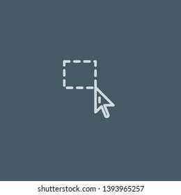 Select vector icon. Select concept stroke symbol design. Thin graphic elements vector illustration, outline pattern for your web site design, logo, UI. EPS 10.
