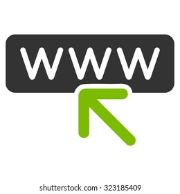 Select Website vector icon. Style is bicolor flat symbol, eco green and gray colors, rounded angles, white background.